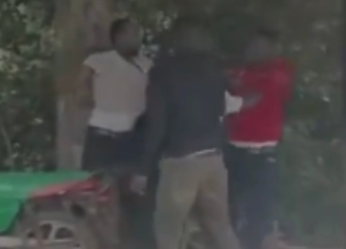 Mediamax Journalist George Njoroge, during an attack by Senator Allan Chesang's aide Joram Wataka.